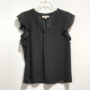 Philosophy Women’s Black and White Polka Dot  Top